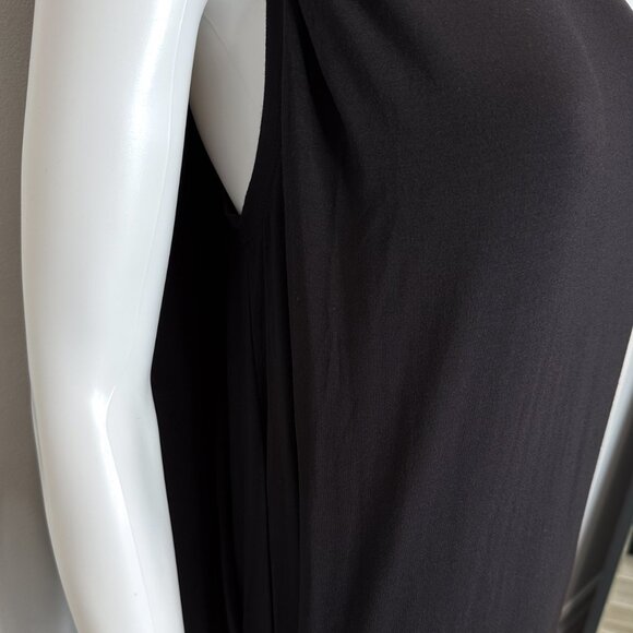 Halston Heritage Sleeveless Casual Tank Midi Dress in Black Women's Size M - Picture 7 of 14